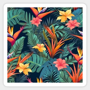 Tropical Flowers Pattern 11 Sticker